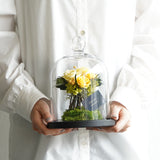 プリザーブドローズのガラスドームS - 「花」 x 「風水」で幸運を贈るフラワーギフト