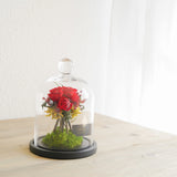 プリザーブドローズのガラスドームS - 「花」 x 「風水」で幸運を贈るフラワーギフト