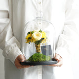 プリザーブドローズのガラスドームL - 「花」 x 「風水」で幸運を贈るフラワーギフト