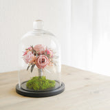 プリザーブドローズのガラスドームL - 「花」 x 「風水」で幸運を贈るフラワーギフト