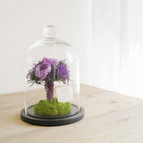 プリザーブドローズのガラスドームL - 「花」 x 「風水」で幸運を贈るフラワーギフト