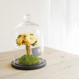 プリザーブドローズのガラスドームL - 「花」 x 「風水」で幸運を贈るフラワーギフト